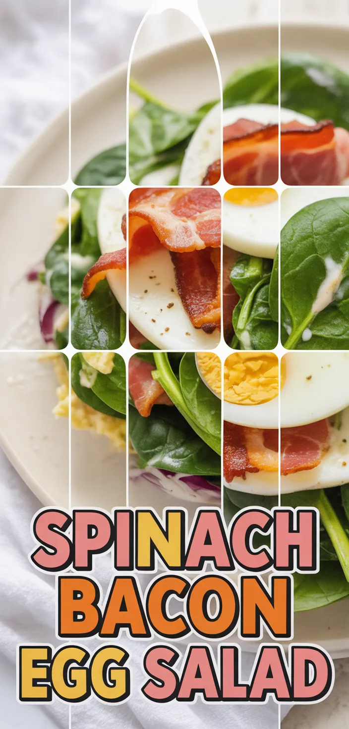 A photo of Spinach Salad With Bacon And Eggs Recipe