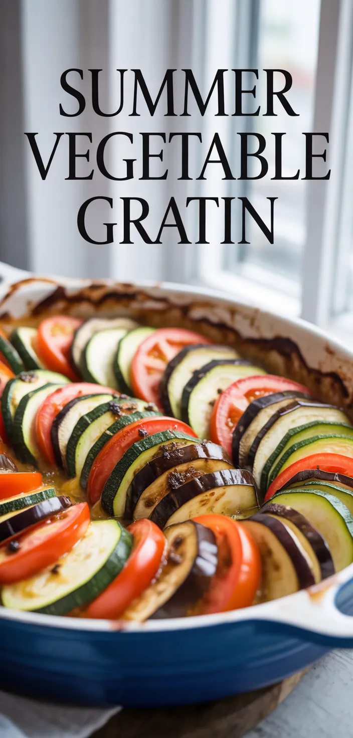 A photo of Use Up Summer's Bounty In This Colorful, Zucchini, Eggplant, Tomato Gratin Recipe