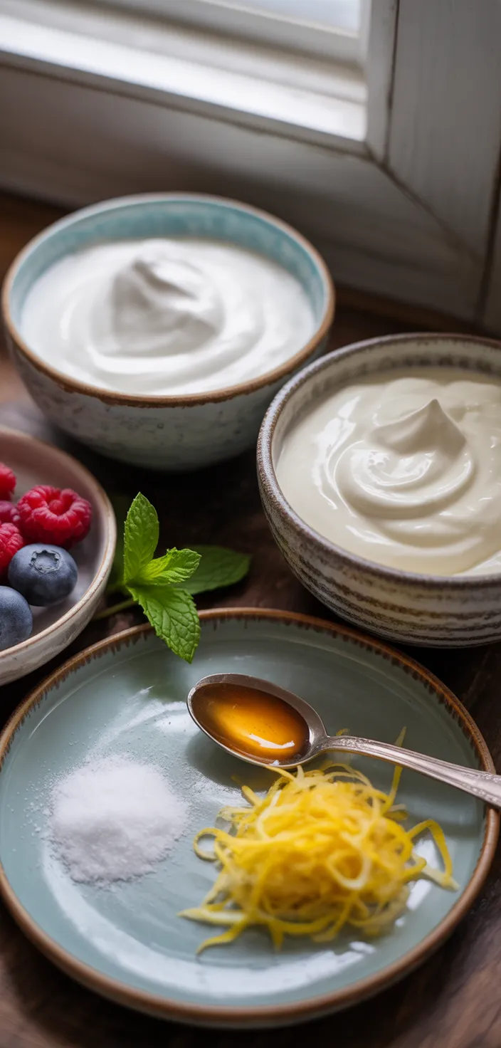 Ingredients photo for Easy Lemon Whipped Greek Yogurt Recipe