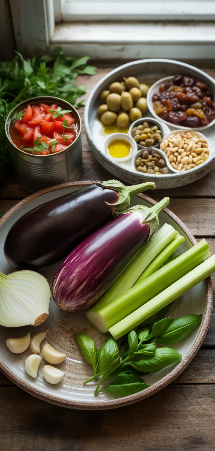Ingredients photo for Eggplant Salad Caponata Recipe