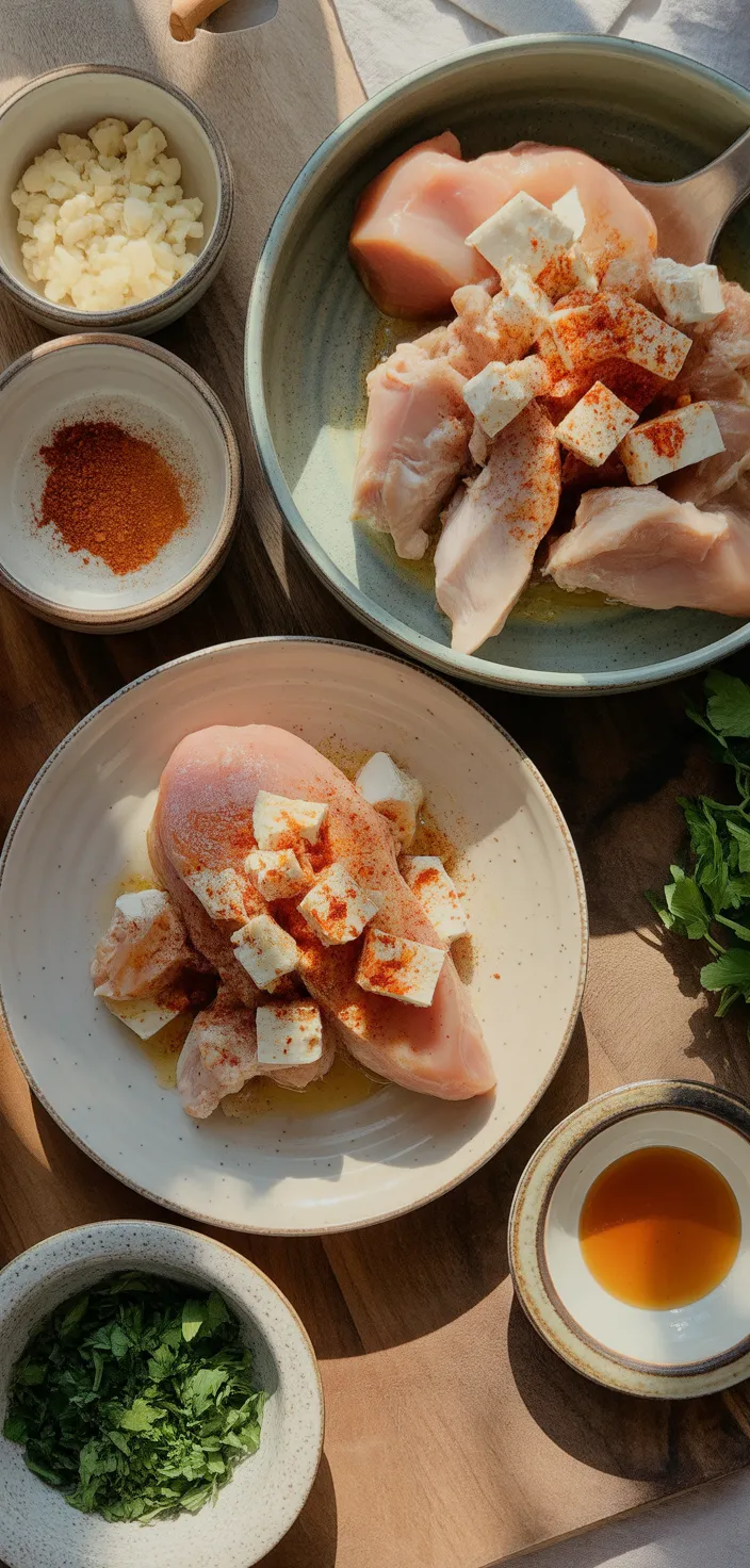 Ingredients photo for Hot Honey Feta Chicken – A Sweet & Savory Delight Recipe