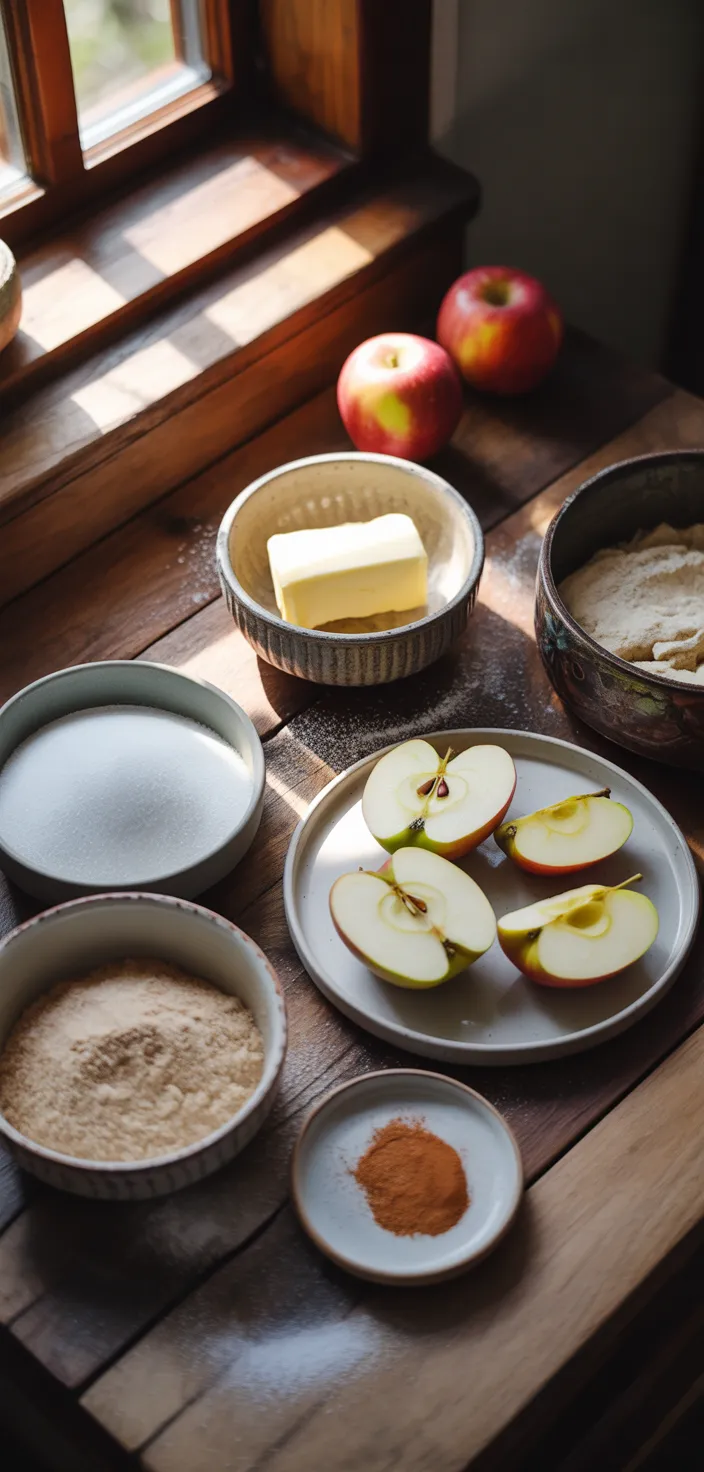 Ingredients photo for Jamie Oliver Apple Pie Cake Recipe