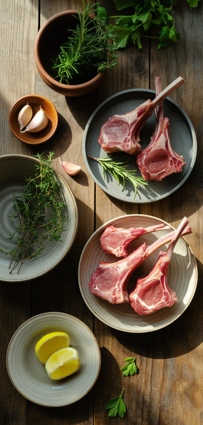 Ingredients photo for Lamb Chops With Garlic & Herbs Recipe