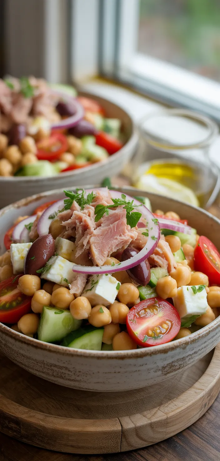 Ingredients photo for Mediterranean Chickpea Tuna Salad Recipe