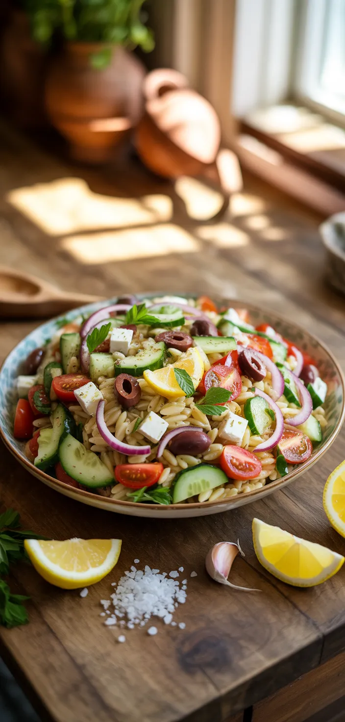 Ingredients photo for Mediterranean Orzo Salad Recipe