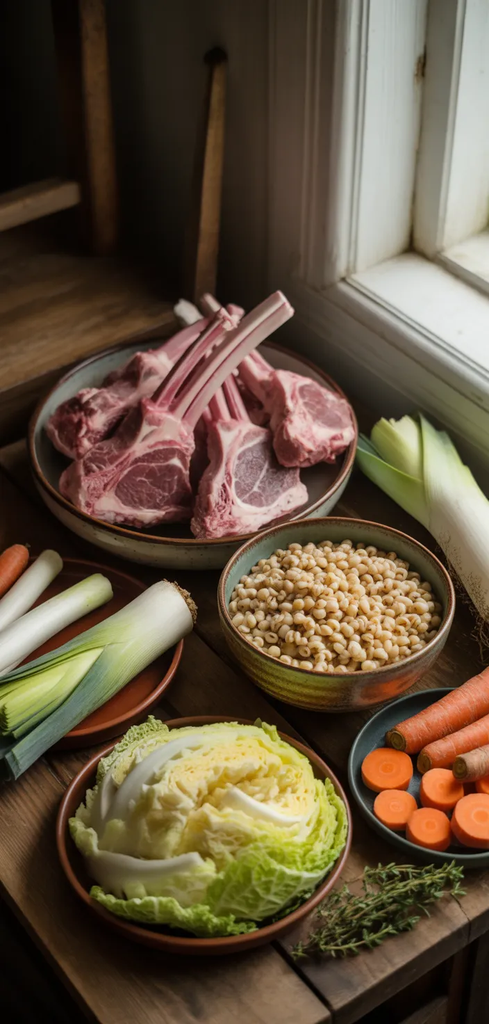 Ingredients photo for Scotch Broth (Scottish Soup) Recipe
