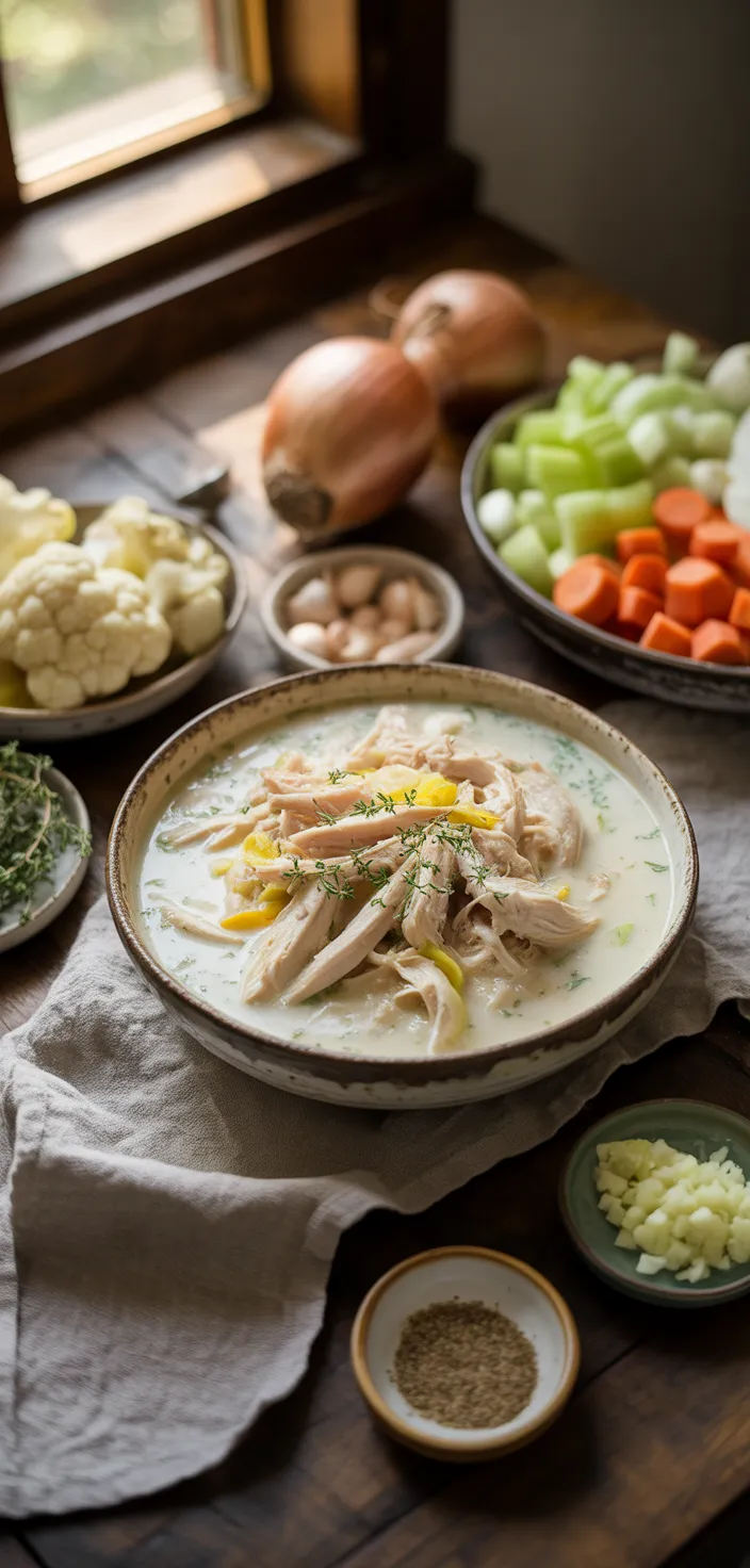Ingredients photo for Stove Top, Crockpot, Or Instant Pot Chicken Pot Pie Soup Recipe