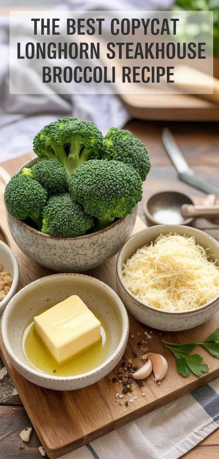Ingredients photo for The Best Copycat Longhorn Steakhouse Broccoli Recipe