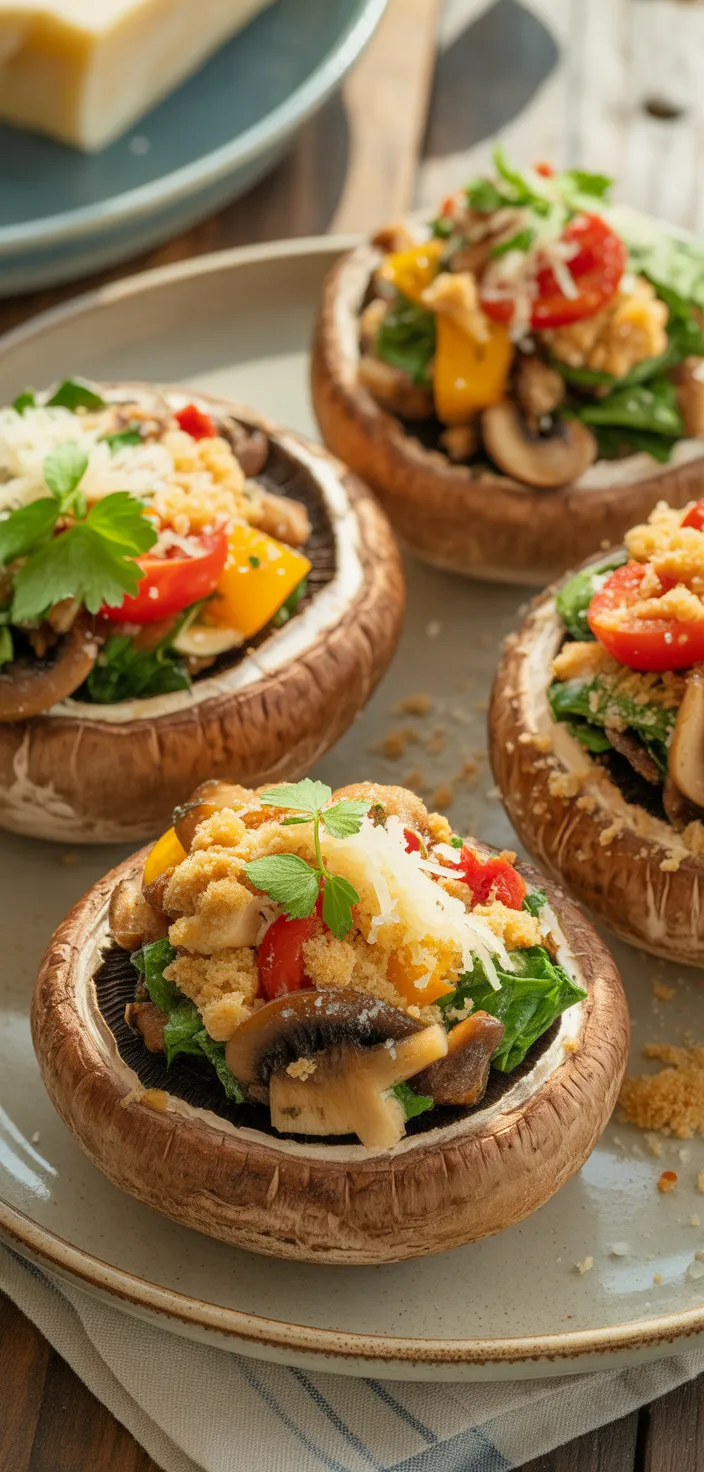 Ingredients photo for Vegetable Stuffed Portabella Mushrooms Recipe