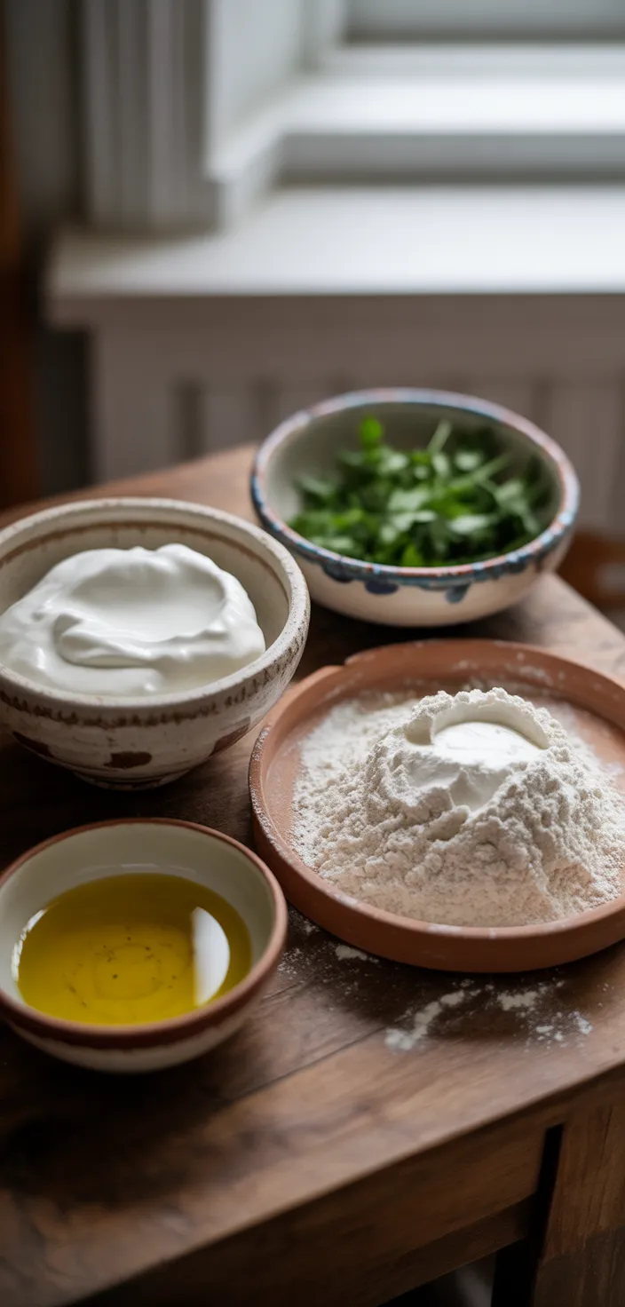Ingredients photo for Yogurt Flatbread Recipe