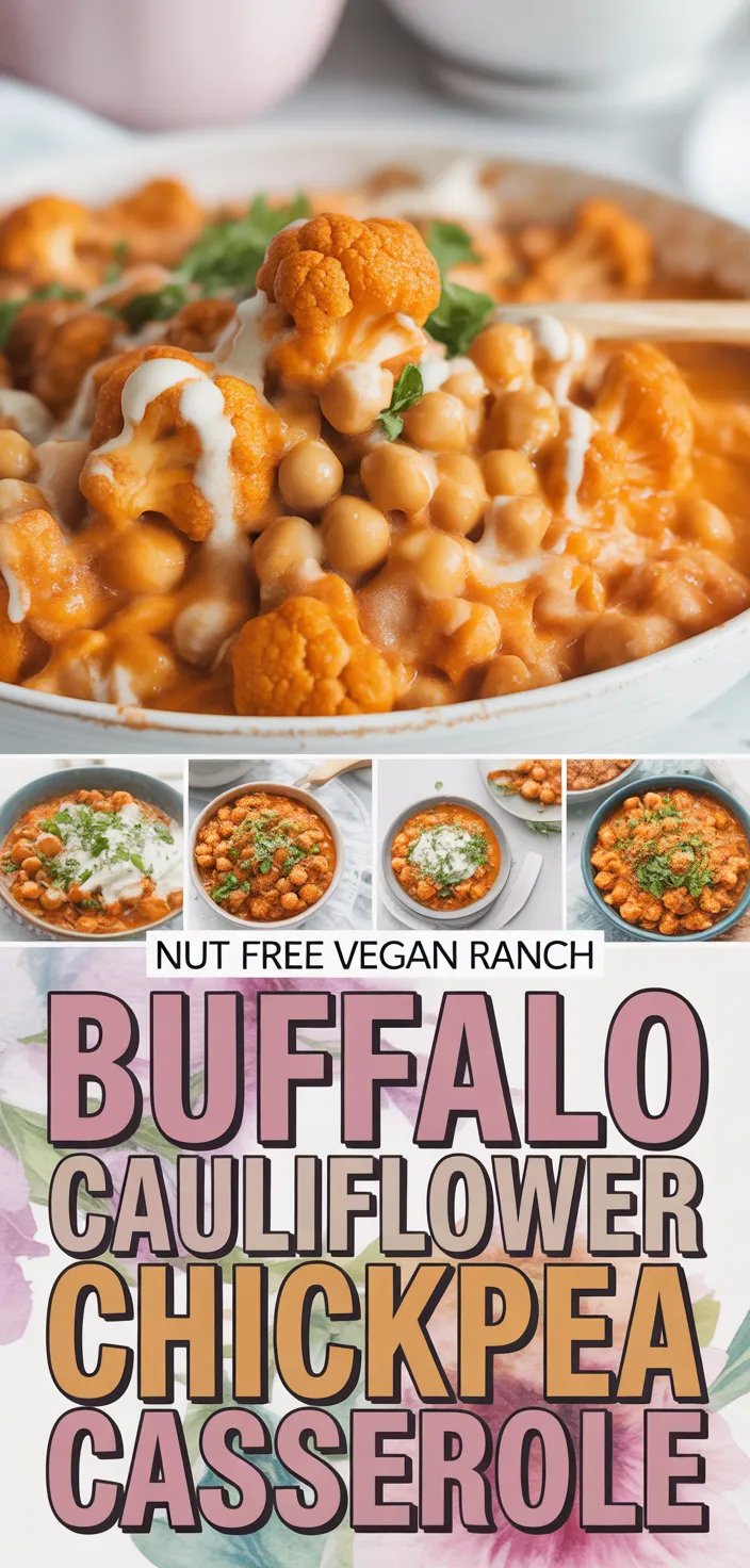 A photo of Buffalo Cauliflower & Chickpea Casserole (Dump Recipe