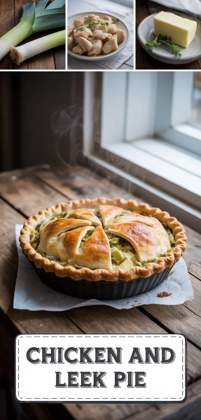 A photo of Chicken And Leek Pie Recipe