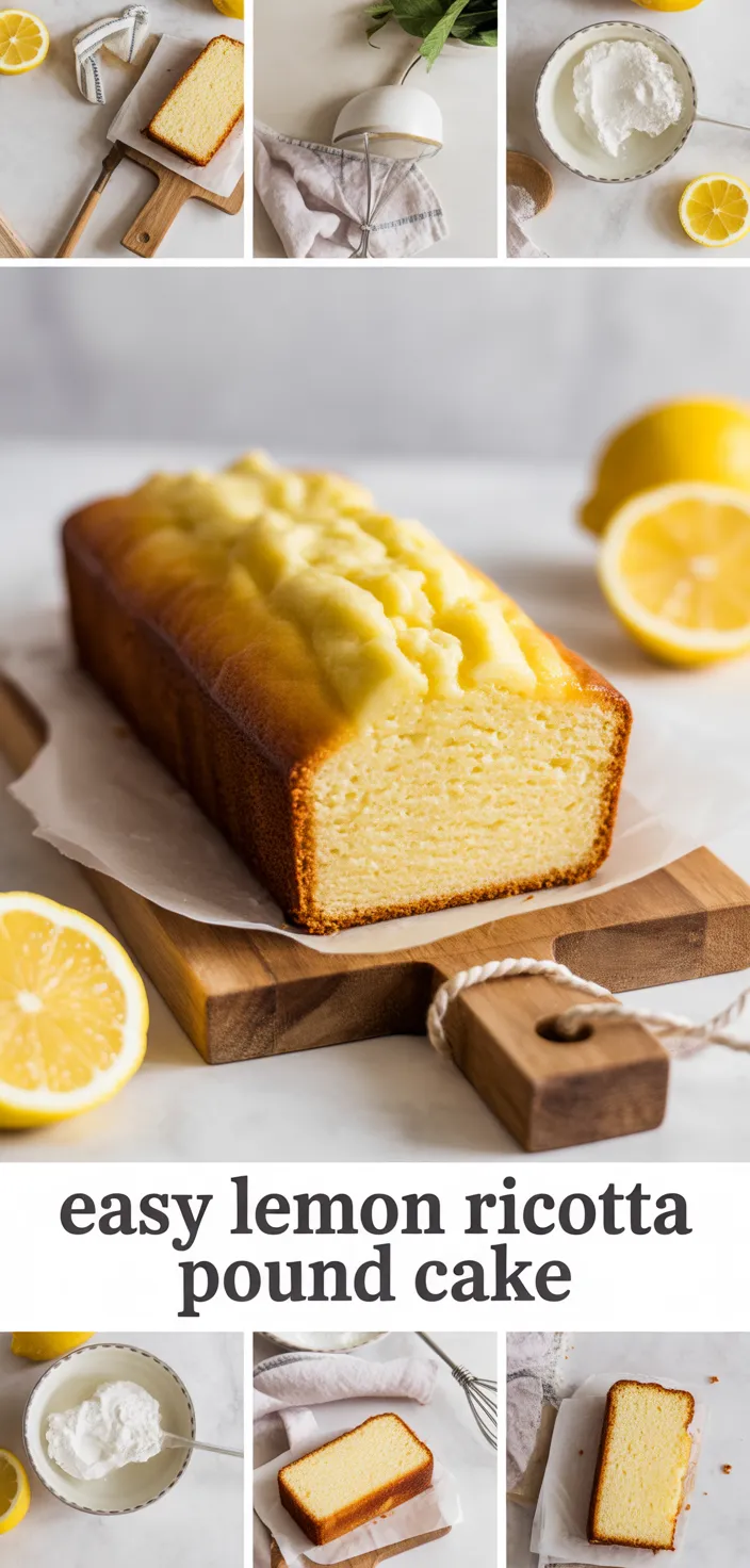 A photo of EASY Lemon Ricotta Pound Cake Recipe