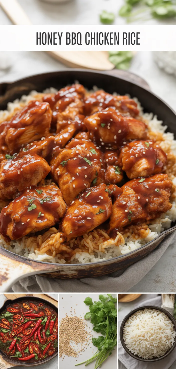 A photo of Honey BBQ Chicken Rice Recipe