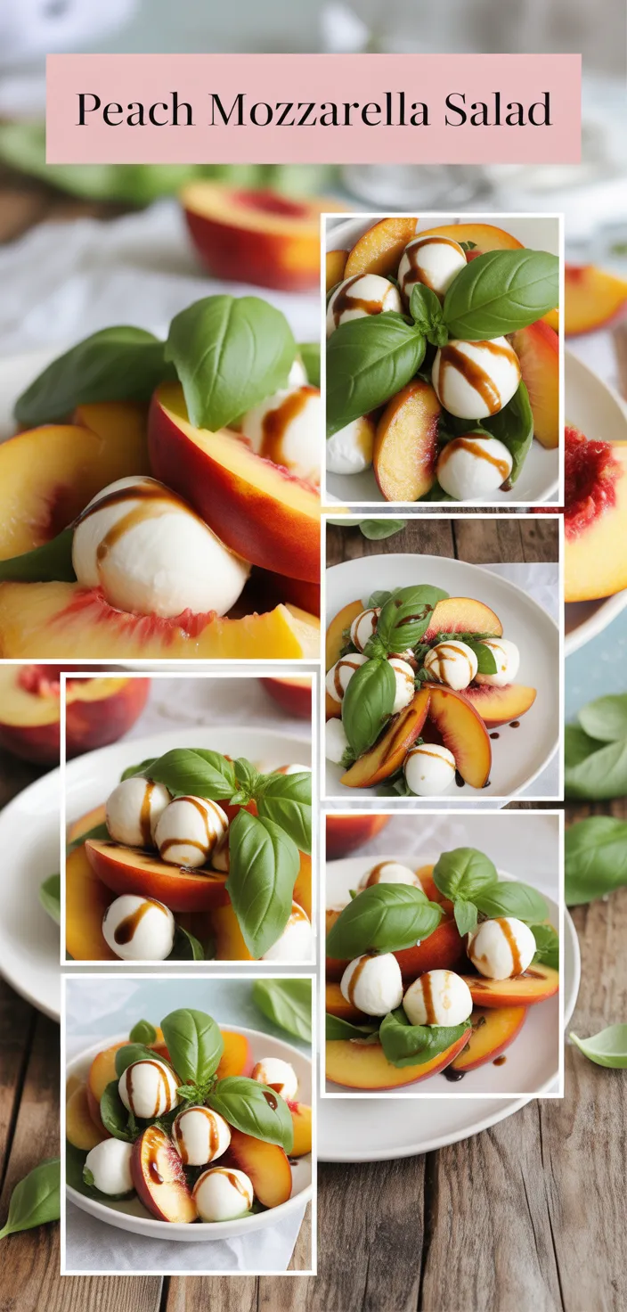 A photo of Juicy Peach And Mozzarella Delight Salad Recipe