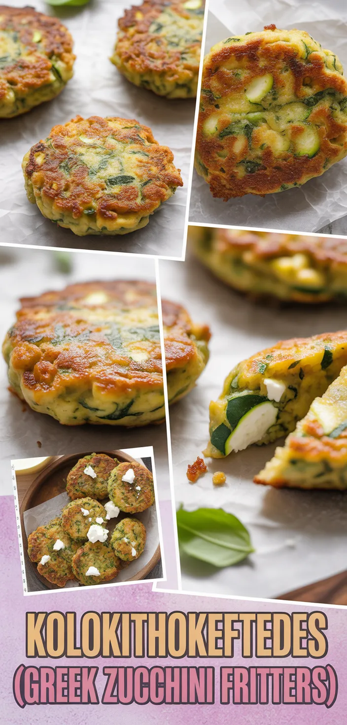 A photo of Kolokithokeftedes (Greek Zucchini Fritters) Recipe