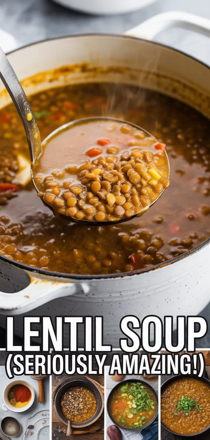 A photo of Lentil Soup (seriously Amazing!) Recipe