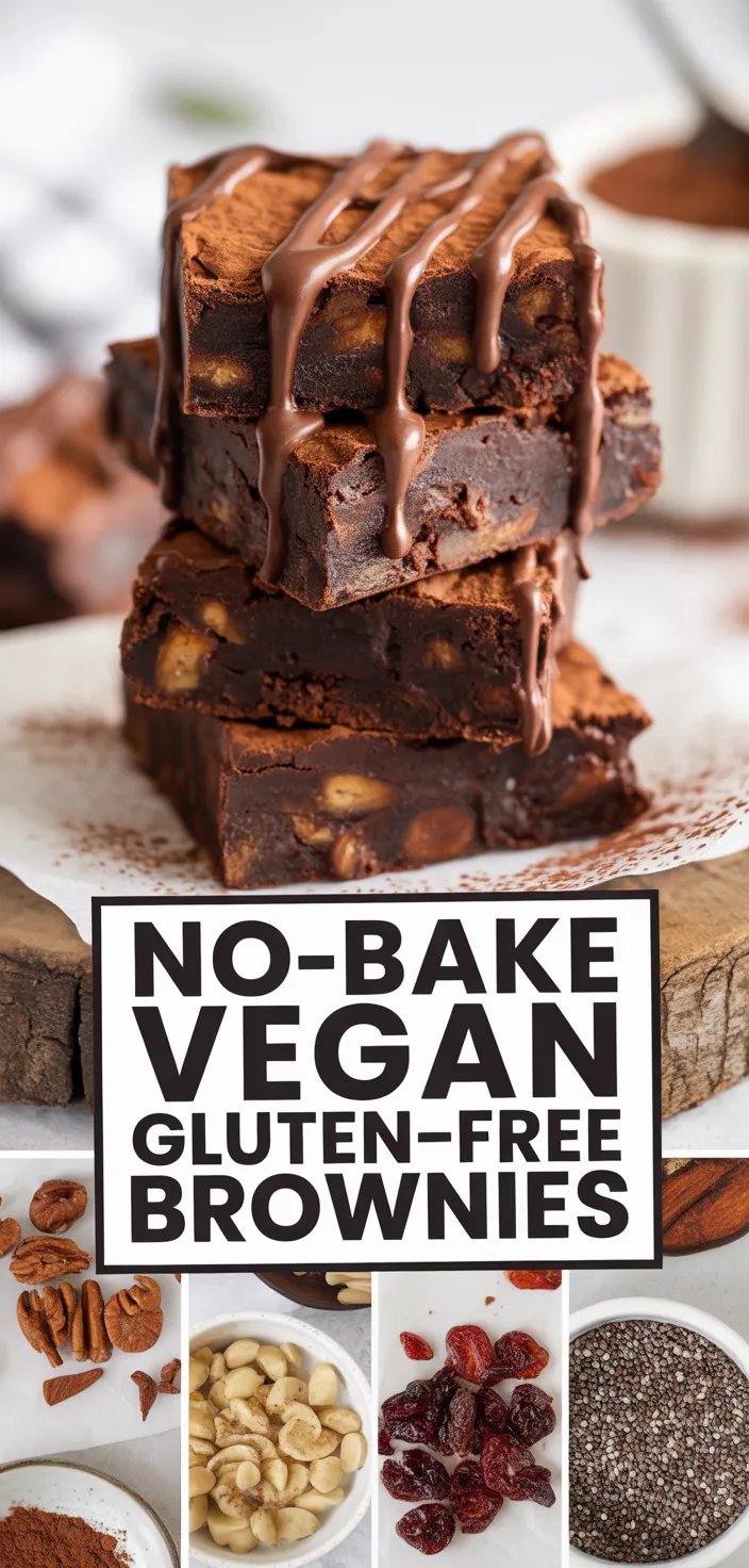 A photo of No Bake Superfood Brownies (vegan & Gluten Free) Recipe