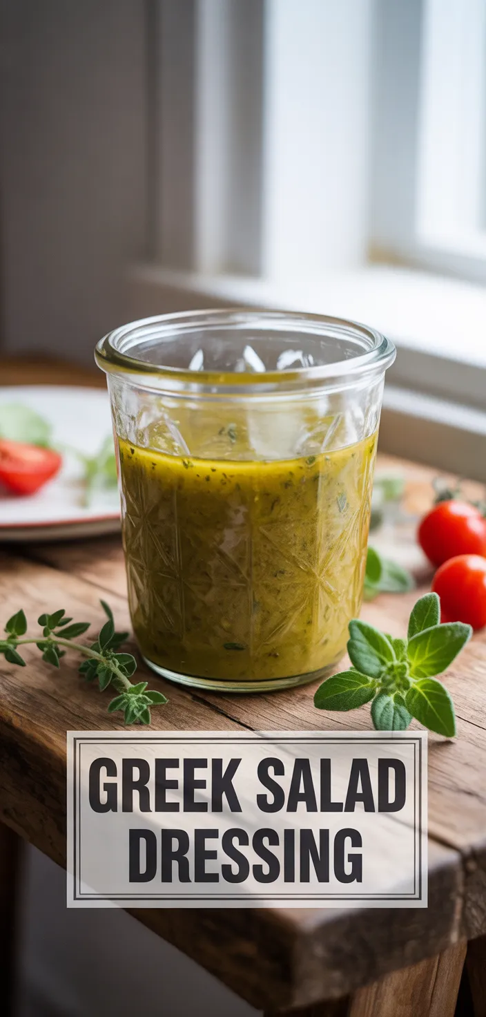 A photo of The Best Greek Salad Dressing Recipe