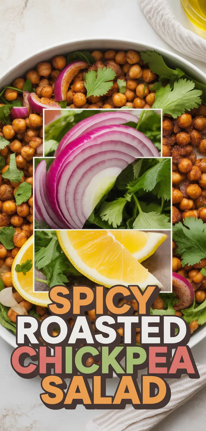 A photo of This Spicy Roasted Chickpea Salad Is Savory, Crunchy And Delicious! Recipe