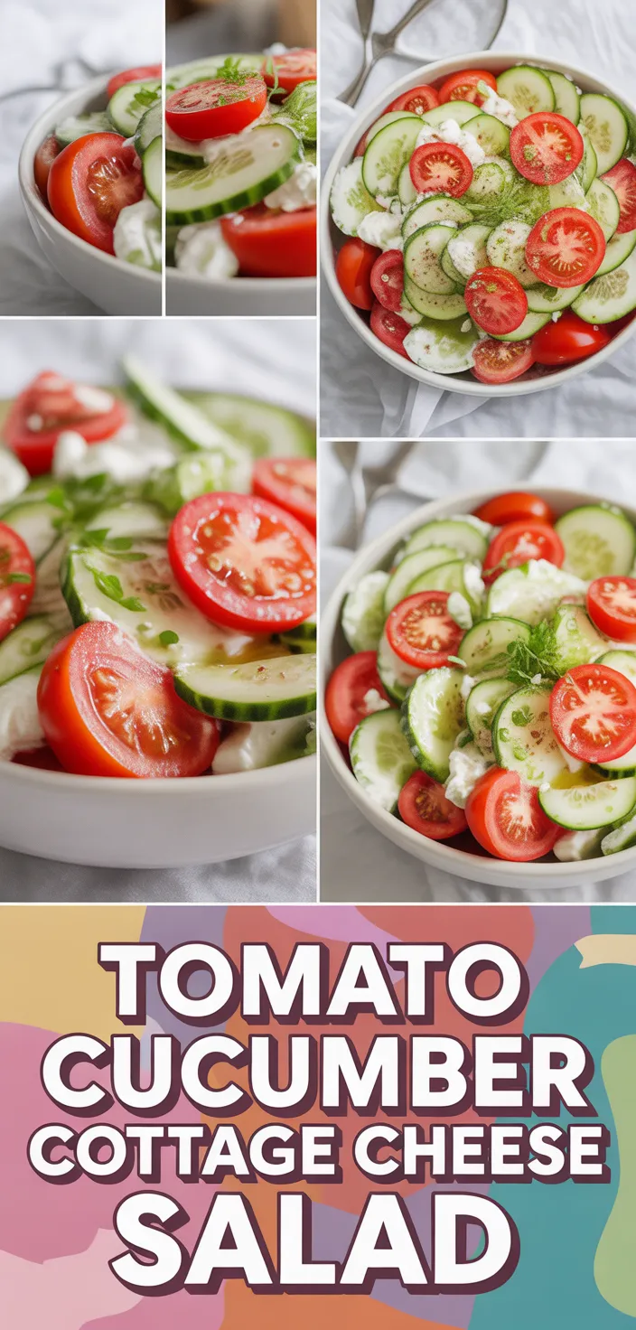 A photo of Tomato Cucumber Cottage Cheese Salad Recipe