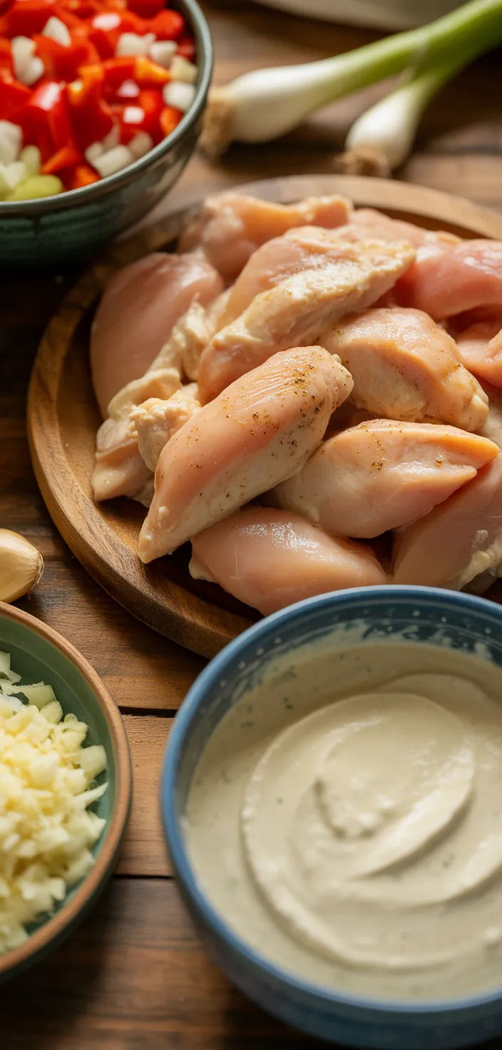 Ingredients photo for Crock Pot Creamy Cajun Chicken Pasta  Recipe