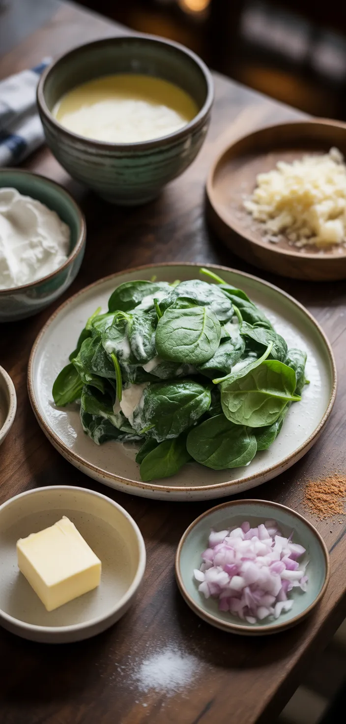 Ingredients photo for Easy Creamed Spinach Recipe