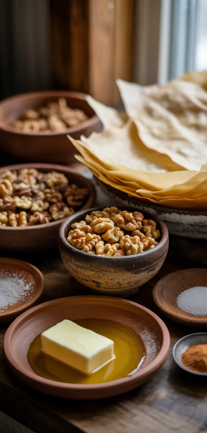 Ingredients photo for Easy Homemade Baklava Recipe