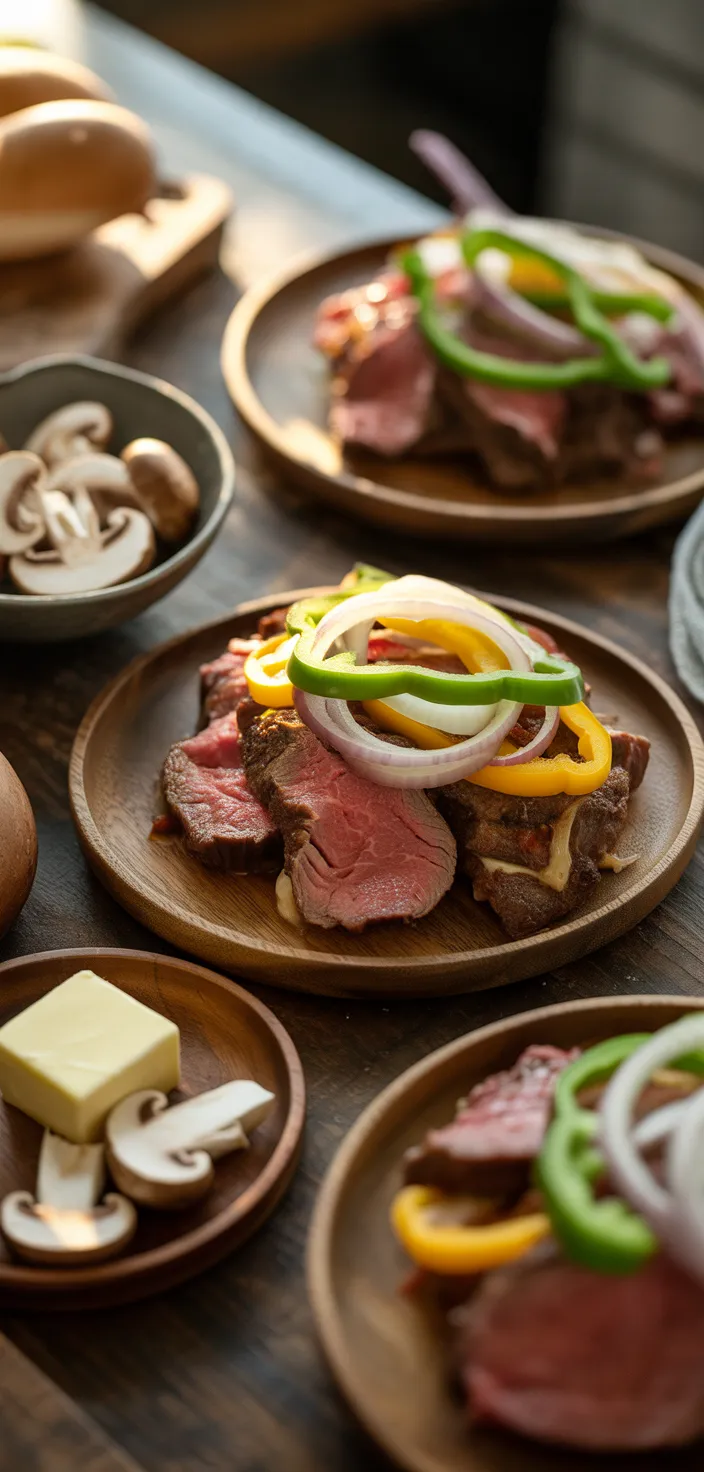 Ingredients photo for Easy Philly Cheese Steak Recipe