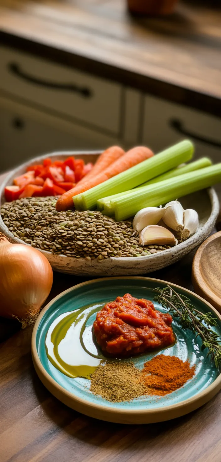 Ingredients photo for Lentil Soup (seriously Amazing!) Recipe