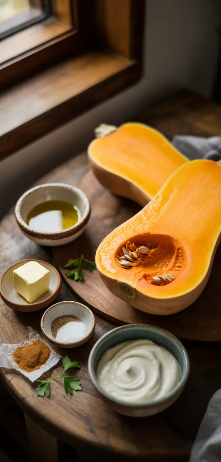 Ingredients photo for Mashed Butternut Squash Recipe