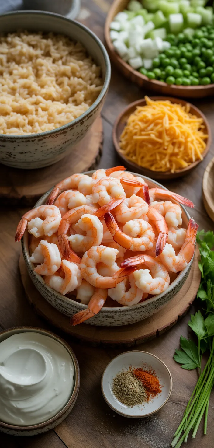 Ingredients photo for The Best Shrimp Casserole Recipe
