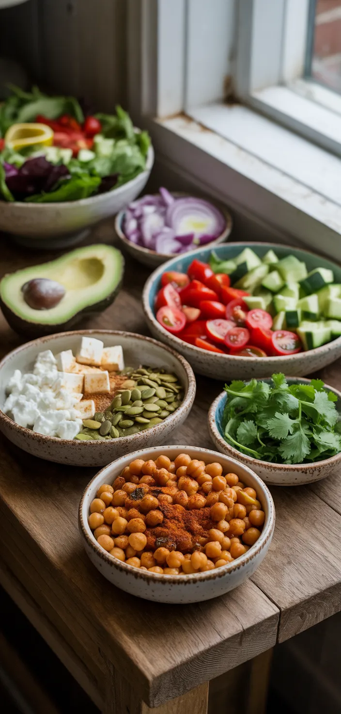 Ingredients photo for This Spicy Roasted Chickpea Salad Is Savory, Crunchy And Delicious! Recipe