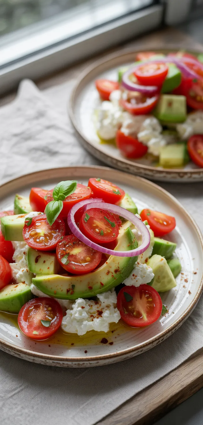 Ingredients photo for Tomato Cucumber Cottage Cheese Salad Recipe