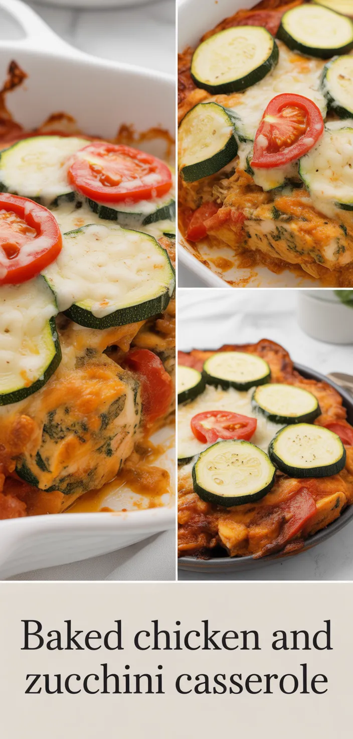 A photo of Baked Chicken And Zucchini Casserole Recipe