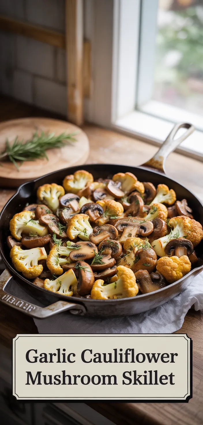 A photo of Garlic Cauliflower Mushroom Skillet: Quick & Delicious Dish Recipe