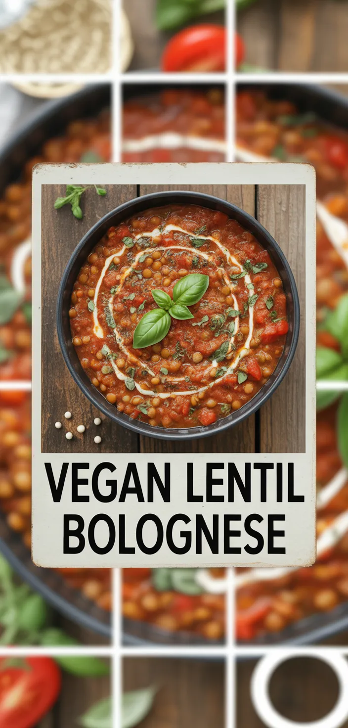 A photo of Lentil Bolognese Recipe (Vegan + Gluten Free)