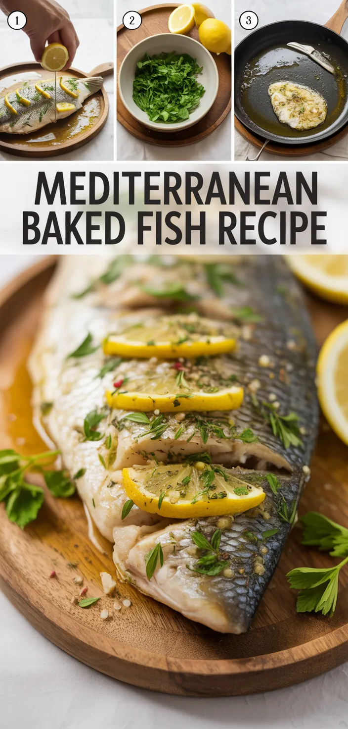 A photo of Mediterranean Baked Fish Recipe