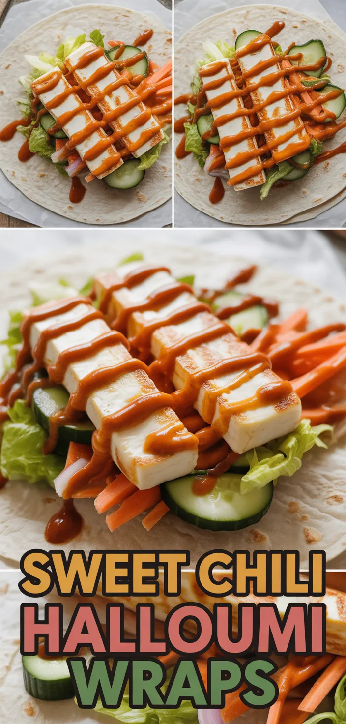 A photo of Sweet Chili Halloumi Wraps Recipe