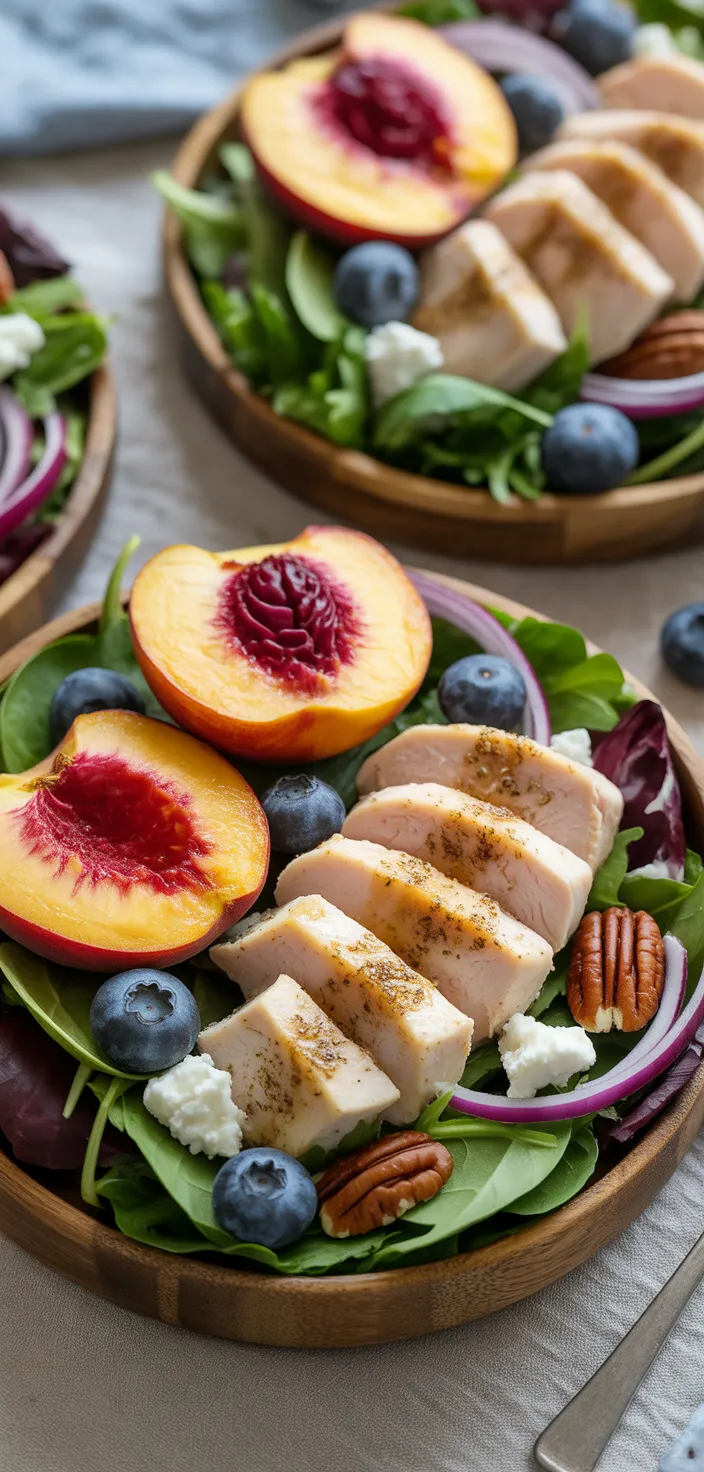 Ingredients photo for Ultimate Grilled Peach Chicken Salad Recipe