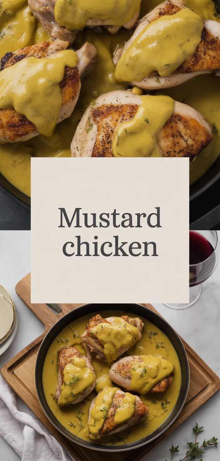 A photo of French Mustard Chicken (Poulet à La Moutarde) Recipe