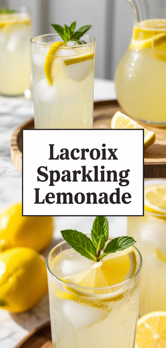 A photo of LaCroix Lemon Sparkling Creamy Lemonade Mocktail Recipe