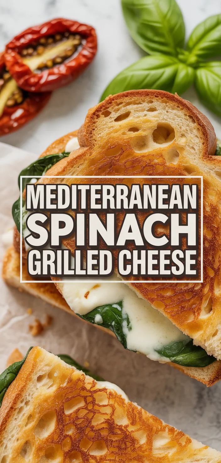 A photo of Mediterranean Spinach Grilled Cheese Recipe