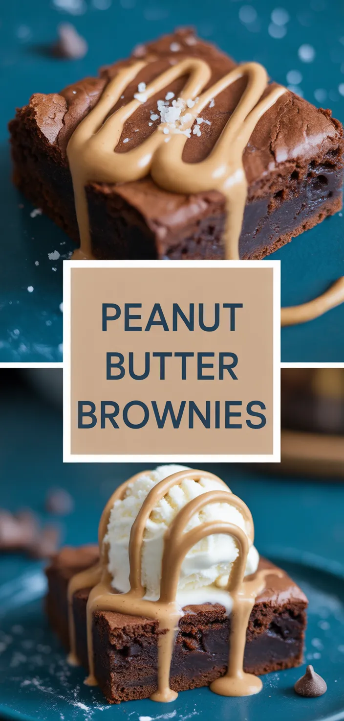 A photo of Peanut Butter Brownies Recipe