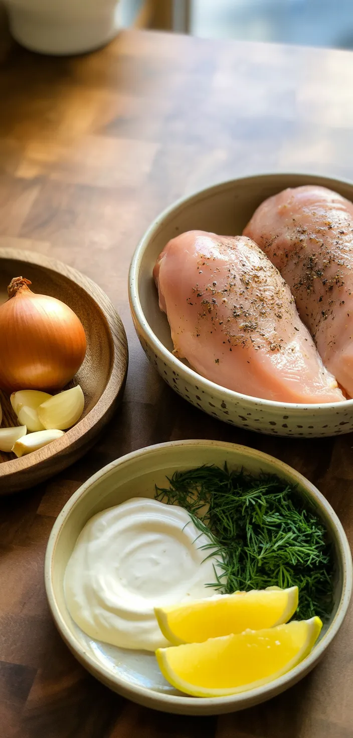 Ingredients photo for Creamy Dill Chicken Recipe