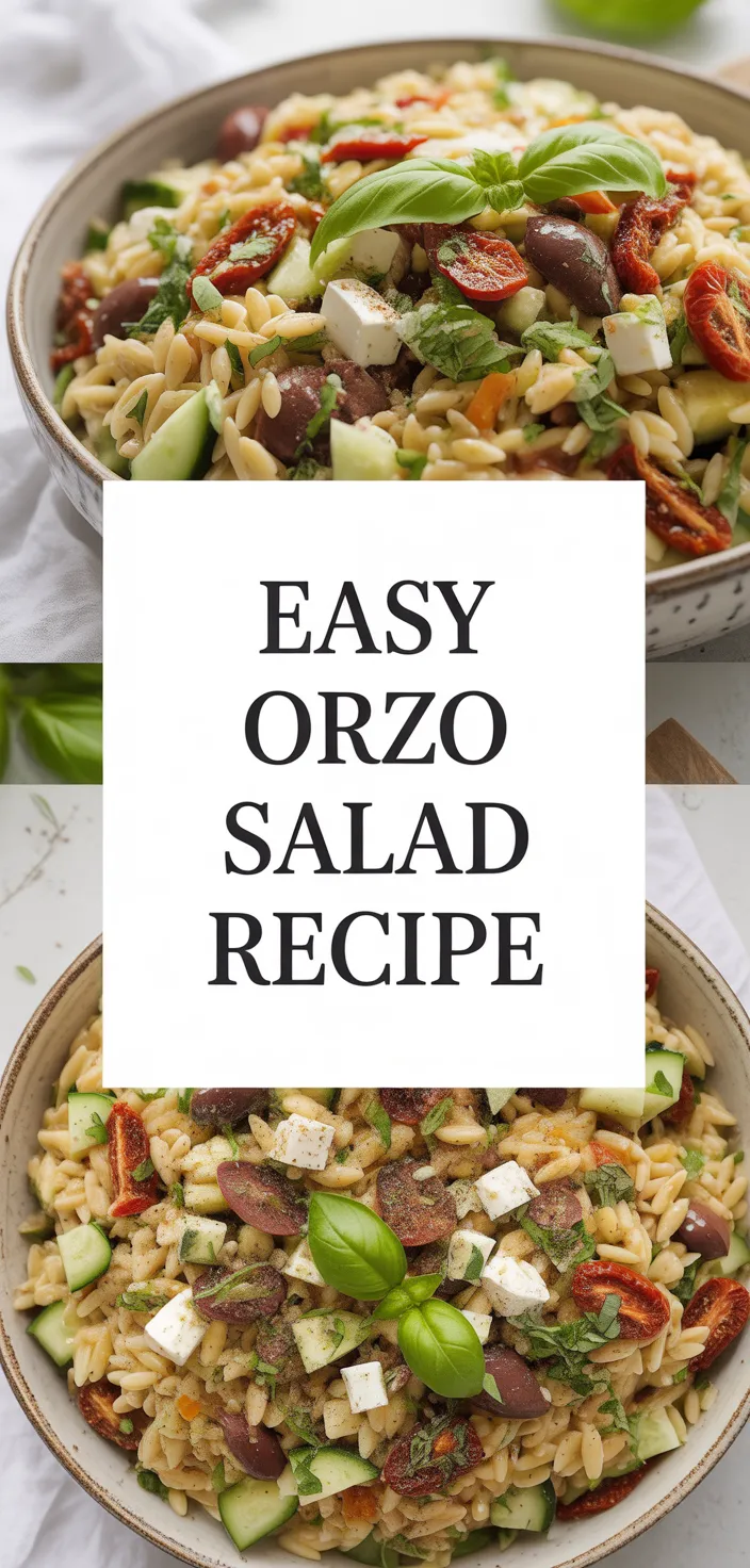A photo of Easy Orzo Salad Recipe