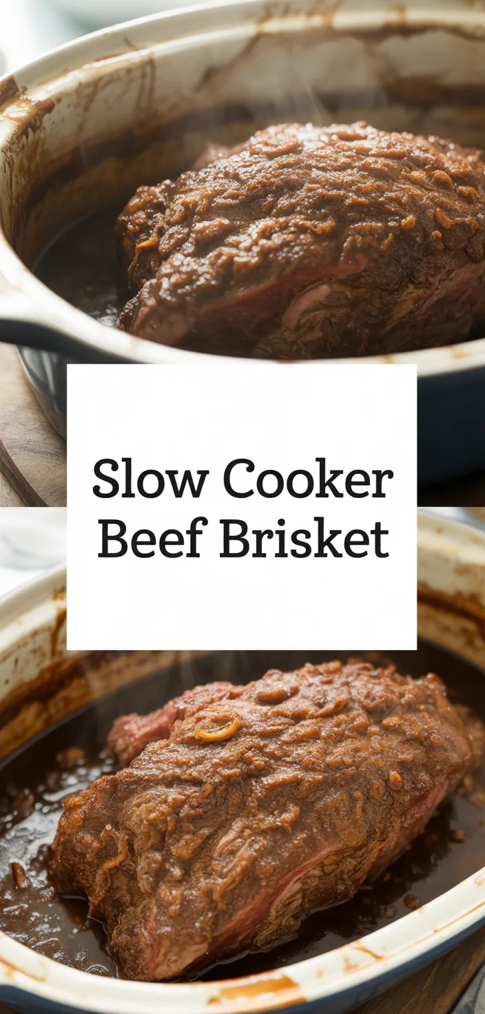 A photo of Slow Cooker Beef Brisket Recipe