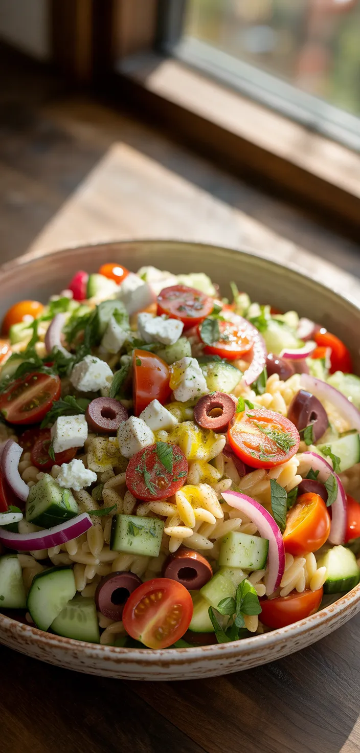 Ingredients photo for Easy Orzo Salad Recipe