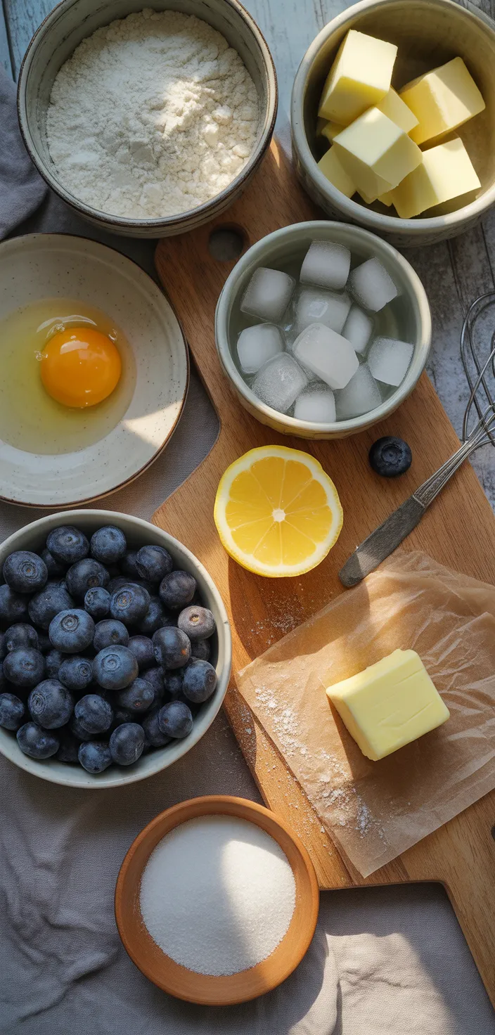 Ingredients photo for Mini Blueberry Galettes Recipe