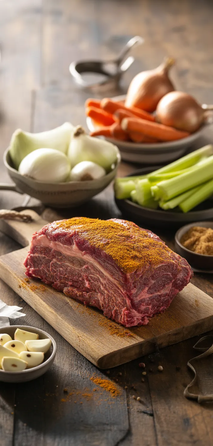 Ingredients photo for Slow Cooker Beef Brisket Recipe